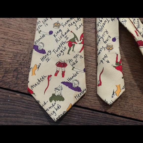 Vintage Arkle Scotland Shakespeare Plays Silk Tie - Picture 3 of 12